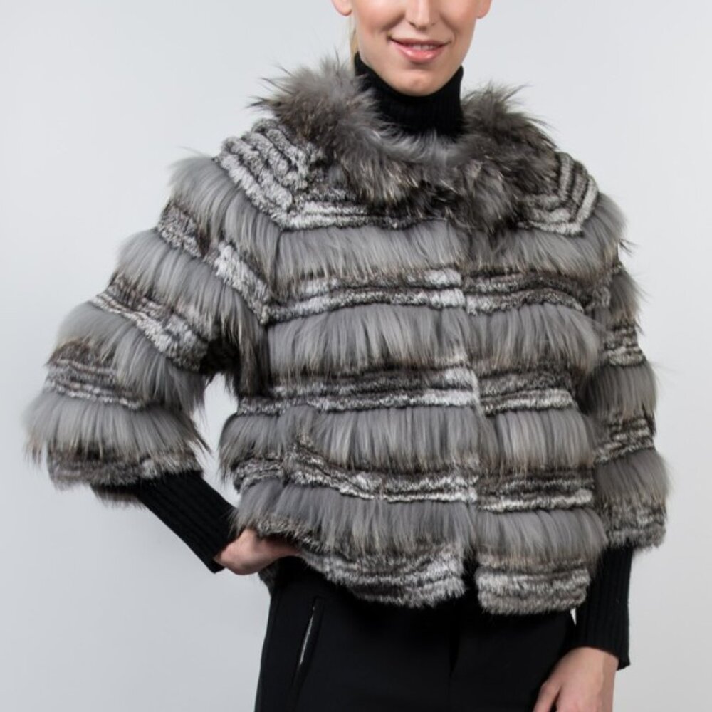 Linda Richards Luxury Mixed Fur Coat jacket